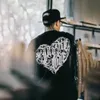 T-shirty męskie harajuku streetwear hip hop ładunkowy liter tatuaż chicano figurka serce miłosna koszulka z krótkim rękawem PrintingePhemeralew