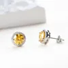 Argento 925 originale totale 2 carati diamante taglio brillante rotondo test passato D colore orecchini con perno donne gioielli con pietre preziose 240112