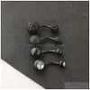 Anodized Black Belly Piercing Ombligo 14G Button Rings Screw Navel Bar Nombril Helix Earrings Body Jewelry Drop Delivery Dhtil