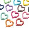 Keychains 5Pcs 25mm Heart Shaped Carabiner Hook Keychain Keys Bag DIY Jewelry Keyring Dog Chain Buckles Accessory Material