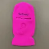 Balaclava Full Face Mask broderi vinterhatt för kvinna skidmask ja pappa varm stickad full mössor utomhus sportmöss 240113