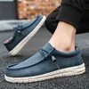 Casual schoenen voor heren Platte outdoor herensneakers Lichtgewicht bootschoenen Rijden Loafers Ademende heren canvas schoen Plus maat 39-48 240112