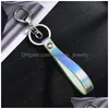 Creative Colorf Laser Soft Rubber Key Ring Pvc Keychain Lanyard Chain Cute Women Girl Phone Bag Pendant Drop Delivery Dhtiy