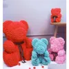 Flores decorativas grinaldas entrega rápida pe plástico flores artificiais rosa urso espuma flor teddy dia dos namorados presente aniversário parte dh4nj