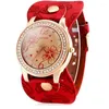 Relojes de pulsera Reloj de mujer Relojes de mujer de cristal Dial de gran tamaño Cuarzo Mujeres Brazaletes creativos para tops de moda Pulsera