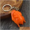 العناصر الجديدة simation food keychain pvc phake phained pork trotter محمص الدجاج قلادة الاصطناعية الإبداعية