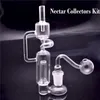 1 PCS 14mm Feminino Vidro Bong Oil Rigs Hookah Percolator Dabber Straw Bongs Fumar Tubos de Água Dab Recycler Ashcatcher com 30mm Masculino Bent Glass Oil Burner Pipe