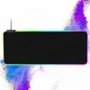 Alfombrilla de ratón negra pura luminosa RGB, gruesa, encriptada, antideslizante, grande, para deportes electrónicos, alfombrilla de escritorio para juegos 240113