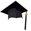 Berets Graduation Hat for Graduate 2024 med Tassel Black Pography Props