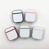 Accessories 10pieces Sublimation Blanks plastic earphone Case cover With Aluminum Plate Insert For Airpods 1 2 Pro heat transfer diy