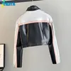 YICIYA chaqueta de cuero bomber mujer prendas de vestir exteriores corta pu y2k chaquetas universitarias vintage carreras chaqueta de béisbol americana diseño met 240112