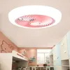 Smart plafondventilatoren met lichten afstandsbediening 58 cm 100W lucht onzichtbare messen stille ventilatorlamp voor slaapkamer decor woonkamer