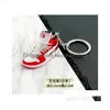 Keychains Lanyards Designer 83 Styles 3D Basketball Shoes Keychain Stereoskopiska sneakers för Women Bag Pendant Mini Sport Shoe Drop D DHV7X