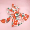 Dog Apparel 1 Set Summer Dress Floral Print Puppy With Hair Clip Soft Breathable Decorative Pet Outfits Clothes For Daily Wear