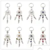 Lots Dream Catcher Charms Porte-clés Chakra Cristal Gravier Puce Pierre Perles Chaîne Agate Jade Sac Acc Drop Livraison Dhja1