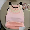 Camisoles Tanks Vrouwen Fleece Ondergoed Thermiek Top Breien Tank Veet Winter T-shirt Warm Vrouwelijk Ondershirt Lingerie Mouwloos Drop Otgq2