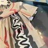 Брендовое платье для девочек, детская юбка из чистой хлопчатобумажной ткани, размер 100-160, летние детские платья, дизайнерское детское платье с короткими рукавами, 10 января