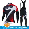 2023 Mens Cycling Jacket Jersey Set Jumper Uniform Winter Thermal Fleece Clothes Mountain Bike Pro Team Pants Professional Shirt 240112