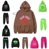 Spindel hoodie rosa unga thug himmel blå sp5der spårdräkt 555555 män kvinnor webbjacka tröja 555 hoodies grossist tryckt brev billigt h1pk