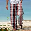 Spodnie męskie spodnie Summer Beach Standstring Elastyczna talia 3D Band druku
