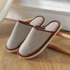 Slippers 2024 Natural Flax Home Indoor Floor Shoes Silent Sweat For Summer Women And Men Sandals