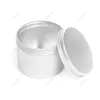 48st 100 ml Rundt stearinljusburkar med lock Aluminium Tin Candle Storage Container Tea Box Tom Cream Cosmetic Container 240113