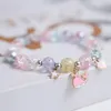 Link Bracelets Cute Popcorn Beads Bracelet Friendship Glass For Girls Star Moon Cloud Flower Jewelry Accessories Advanced Sense