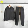 Men's Tracksuits Men Women Classic Embroidery Sets Green Blue Red Black Oversized Hoodie Sweatpants Outfits Fleece Inside Tags T240113