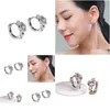 Sierörhängen med 0,5 CT Moissanite 925 Womens Premium Engagement Anniversary Gift Jewelry Drop Delivery Dhmag