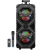 Högtalare Dual 8Inch Caixa de Som Bluetooth Högtalar Family Party Karaoke Sound System Outdoor Portable Column Subwoofer Audio TF/FM Radio