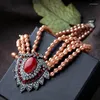 Pendant Necklaces Beads Chains Necklace For Women Statement Pendants Egyptian Multi Layer Choker Retro Neck Jewelry