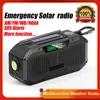 Radio 2021 Ny version FM/AM/NOAA/WB Radio Portable 5000MAH IPX5 Vattentät handvev Solar Emergency Weather Radio med Compass