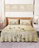 Spódnica z łóżkiem zwierzęta ptak bambus retro elastyczna pasja z poduszkami z poduszkami materaca materaca pokrywa pościel