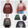 24SS Woman's Hoodies Nowy nisza AB klasyczny list bluzy drukujący farbowanie Annie String Smażyć stare z kapturem damską