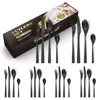 Dinnerware Sets Housewares Kitchen Western Tableware Set Cutlery Stainless Steel 304 Gold Color Luxury Knives Forks Table Lunch