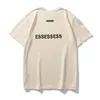 Nueva camiseta esse de verano letra de goma suelta ovesizada manga corta hip hop unisex 100% algodón de algodón camisetas