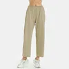 Lu Yoga-pantalones noveno para mujer, pantalones largos de tela suave, rectos, sueltos, pierna ancha, Yoga, Fitness, LW5