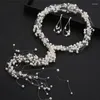 Hair Clips European Bridal Long Pearl Headband Hairband Luxury Wedding Vine Handmade Accessories For Women Head Pieces