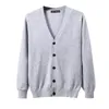 Frühjahr/Sommer Neue Baumwolle Gestrickte Vorne Offen Slim Fit Langarm Koreanische Ausgabe Herrenmode V-ausschnitt Pullover Einfachen Casual Mantel 240113