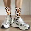 Мужские носки Happy Funny светло-коричневые с леопардовым принтом, носки из полиэстера с рисунком кожи животных, графика, весна-осень-зима