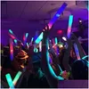 Dekoracja imprezy 121524306090PCS Glow Stigs RGB LED LED w ciemnym świetle fluorescencyjnym na festiwal koncertu ślubnego 8534053 Drop D Dhdud