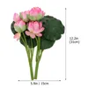Decorative Flowers 2 Pcs Simulation Lotus Decoration Po Props Touch Artificial Green Plant Eva Ornament