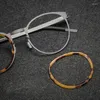 Okulary przeciwsłoneczne ramy Wysokiej jakości Danii marka octan tytanowe okulary mężczyźni kobiety luksusowe retro okrągłe okulary okulary okulary okulary
