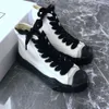 Co Brand Maison Mihara Yasuhiros Scarpe disciolte MMY Uomo Suola spessa Scarpe di tela alte e basse Scarpe da donna classiche Pure Black White Lovers Scarpe casual