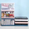 Transparent storage box extra large household clothes quilt bedroom storage box living room children's toys extra large storage 240112