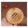 Andra köksverktyg 200 st runda bambu tvålrätt miljövänlig naturlig handgjorda låda mini badrumshållare 8.2x1.3 cm SN4516 DHLUV