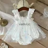 Rompers Milancel Summer Baby Clother Flower Camisole Bodysuit Girls One Piece H240508