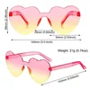 Lunettes de soleil drôles couleur bonbon nuances colorées lunettes de soleil de fête en forme de coeur coeur