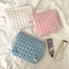 Make-upborstels dames wasbagel Bubble Chiffon Organizer Clutch Tassen Multifunctionele mode Portable Simple Candy Color voor weekendvakantie