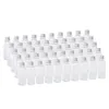 Plastikowa butelka 100pcs z aluminiowym zestawem do śrubowego zestawu podróżnego puste butelki do napełniania słoiki 5 ml do 100 ml PET kosmetyczny pojemnik 240113